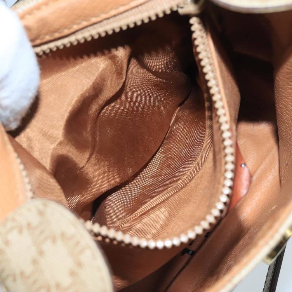 CELINE Macadam Canvas Shoulder Bag Beige Auth 104069 - Picture 11 of 16